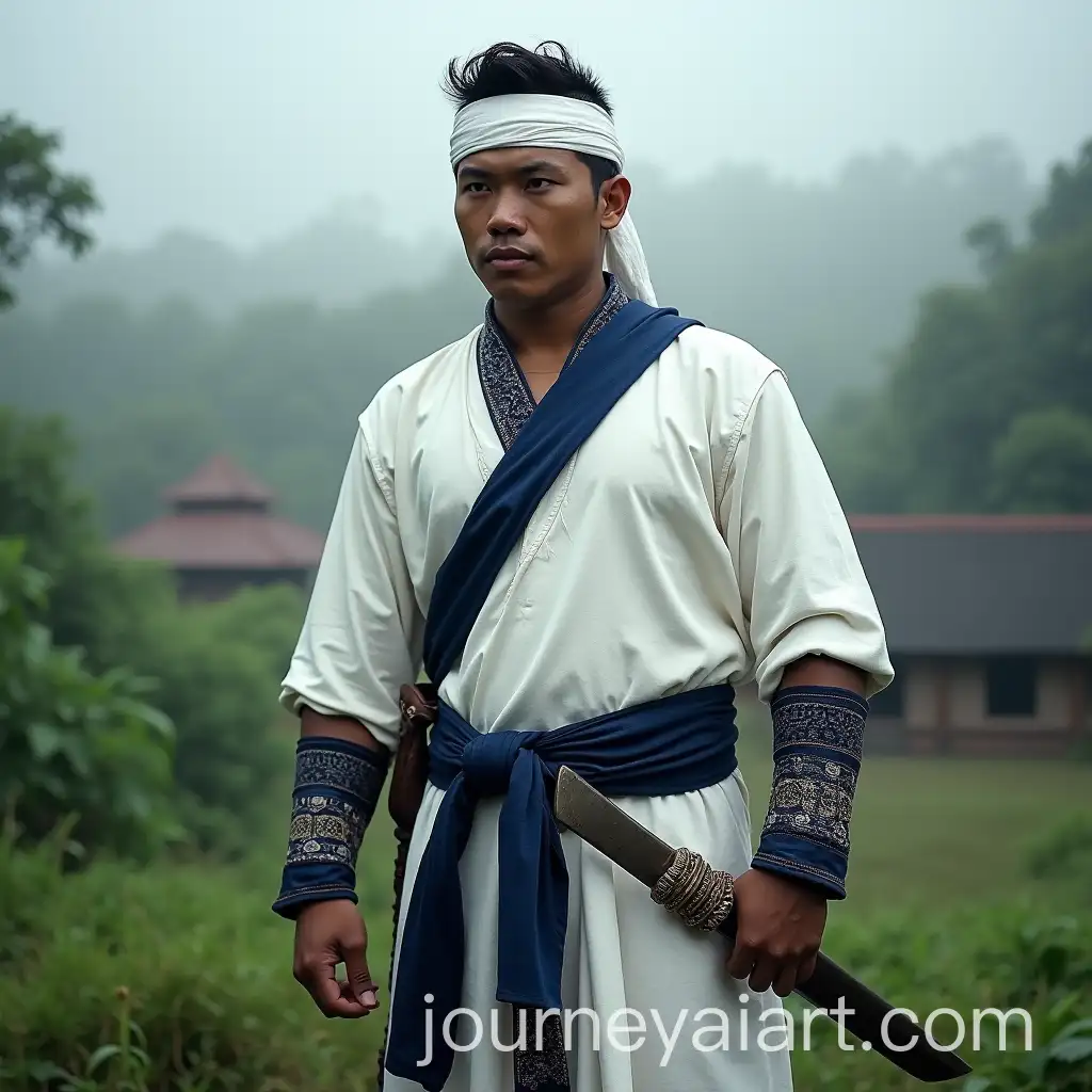 Majestic-Indonesian-Warrior-in-Traditional-Attire-with-Keris-and-Cultural-Headband