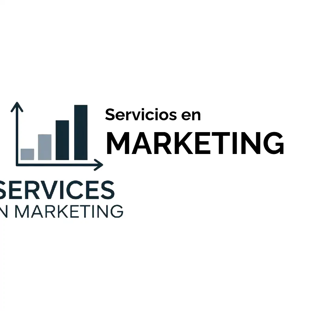 a vector logo design,with the text "services in marketing", main symbol:Bar chart icons, representing analysis and strategy that are fundamental to marketing,Minimalistic,be used in Others industry,clear background