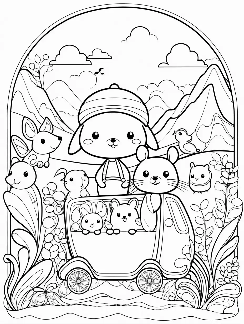 Fun-Animals-with-Human-Carrier-for-Kids-Coloring-Page