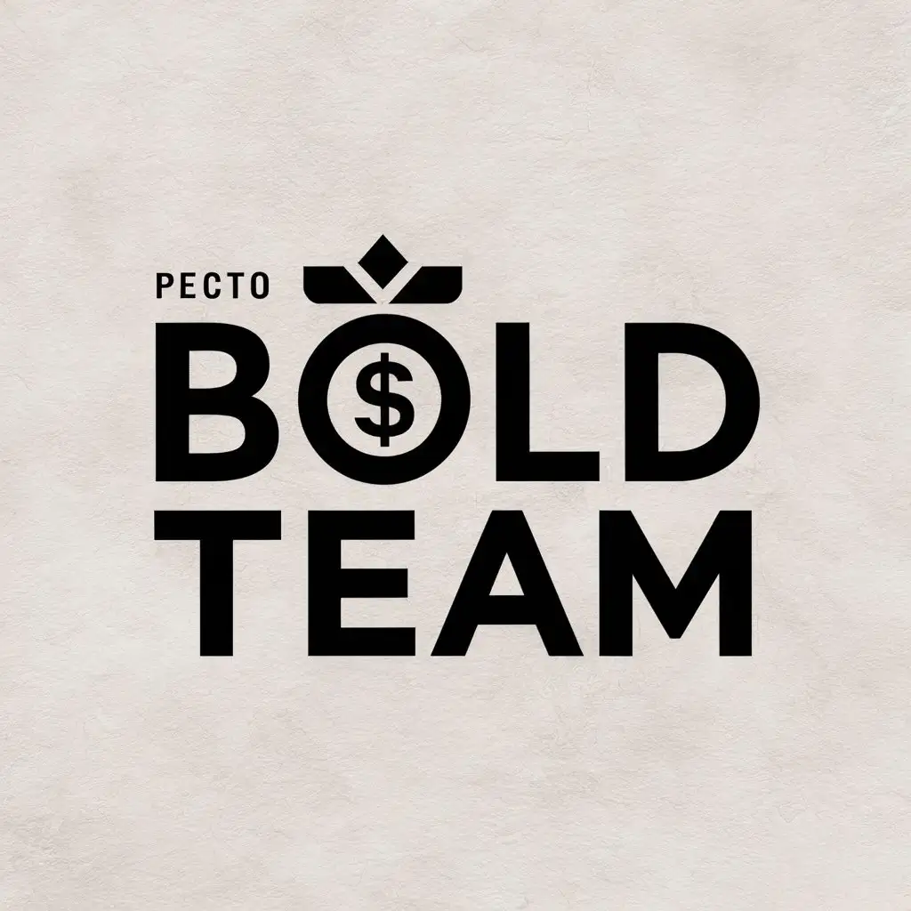 a vector logo design,with the text "Bold Team", main symbol:money,Moderate,be used in Finance industry,clear background