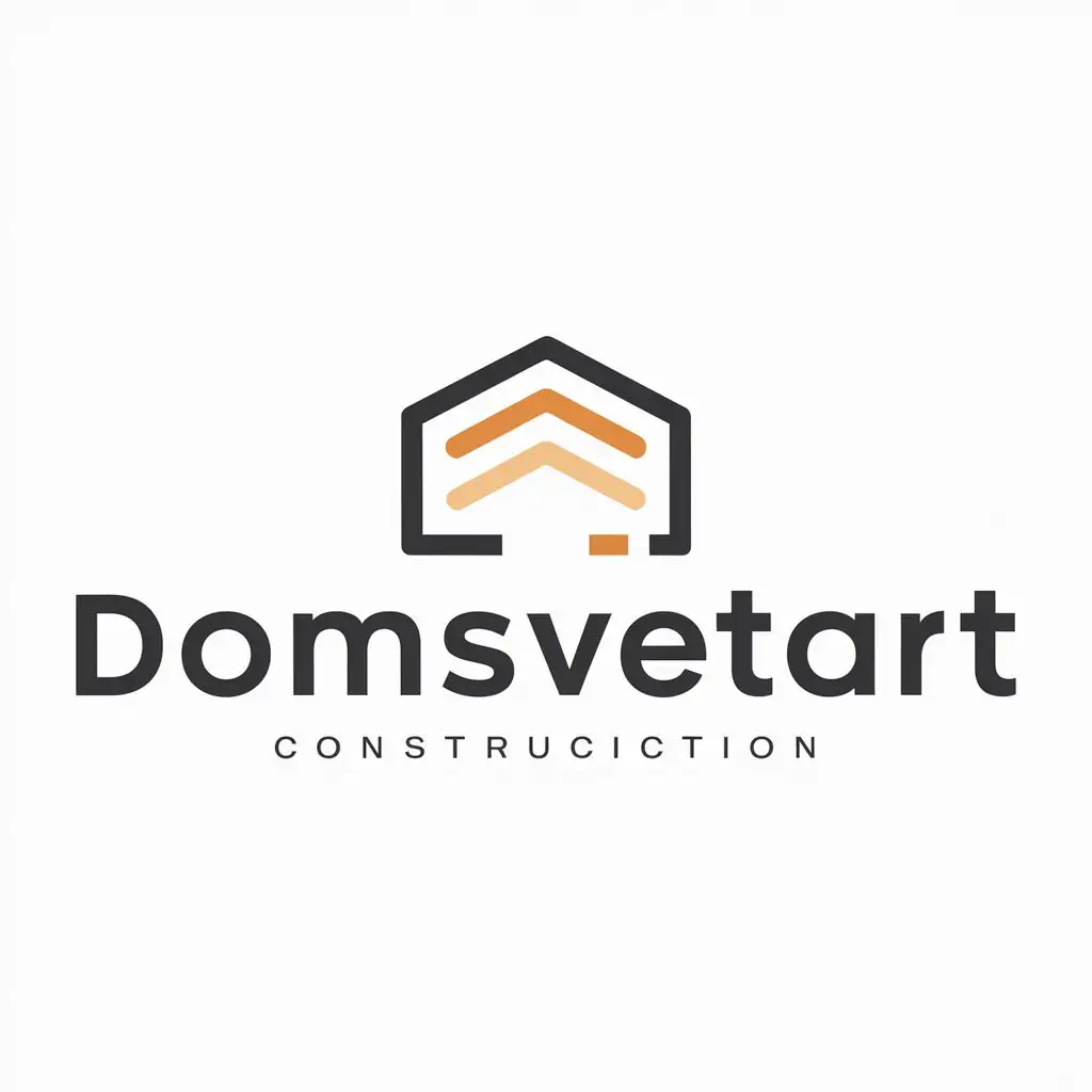 a logo design,with the text "DomSvetArt", main symbol:Light in the house ,Moderate,be used in Construction industry,clear background