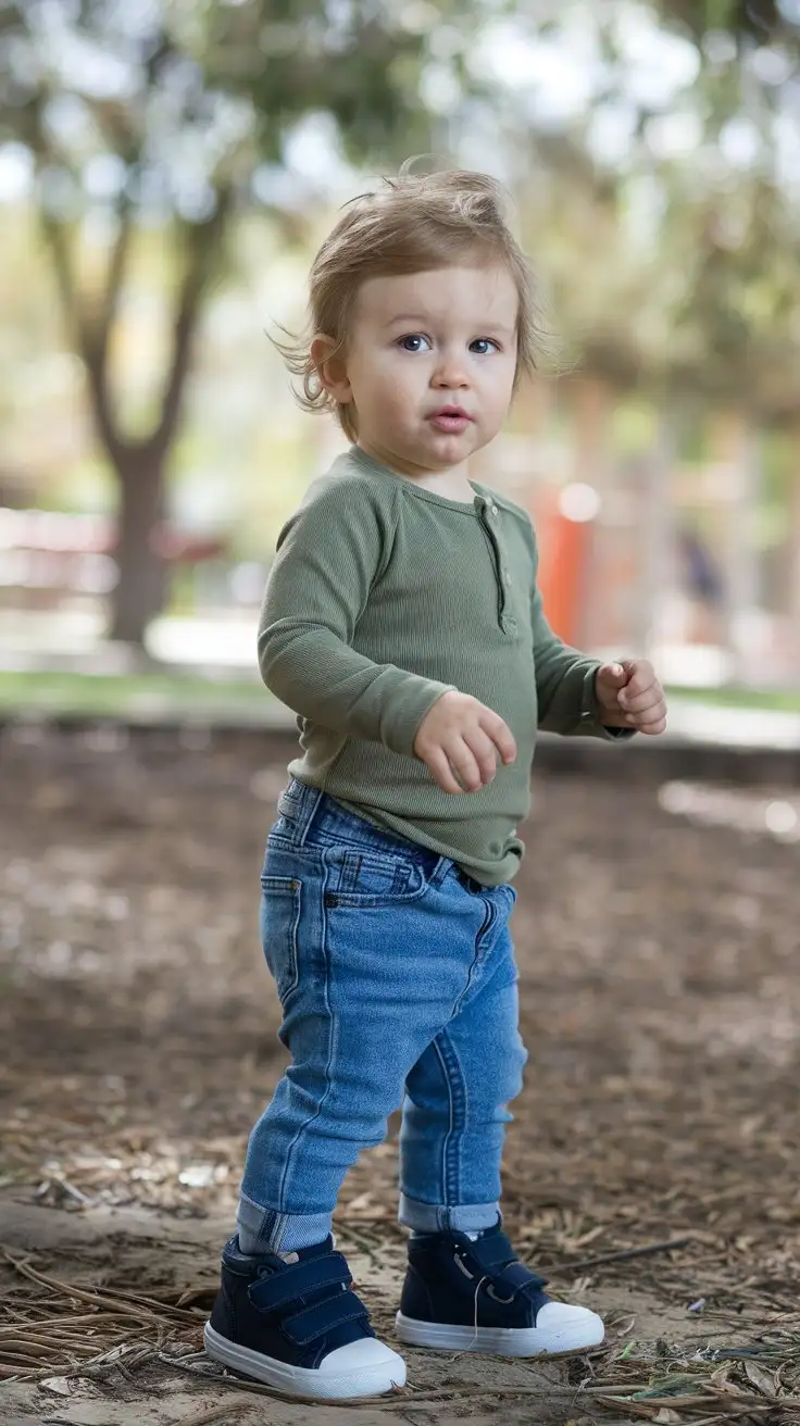 Toddler-Boy-in-Casual-Denim-Outfit-at-the-Park