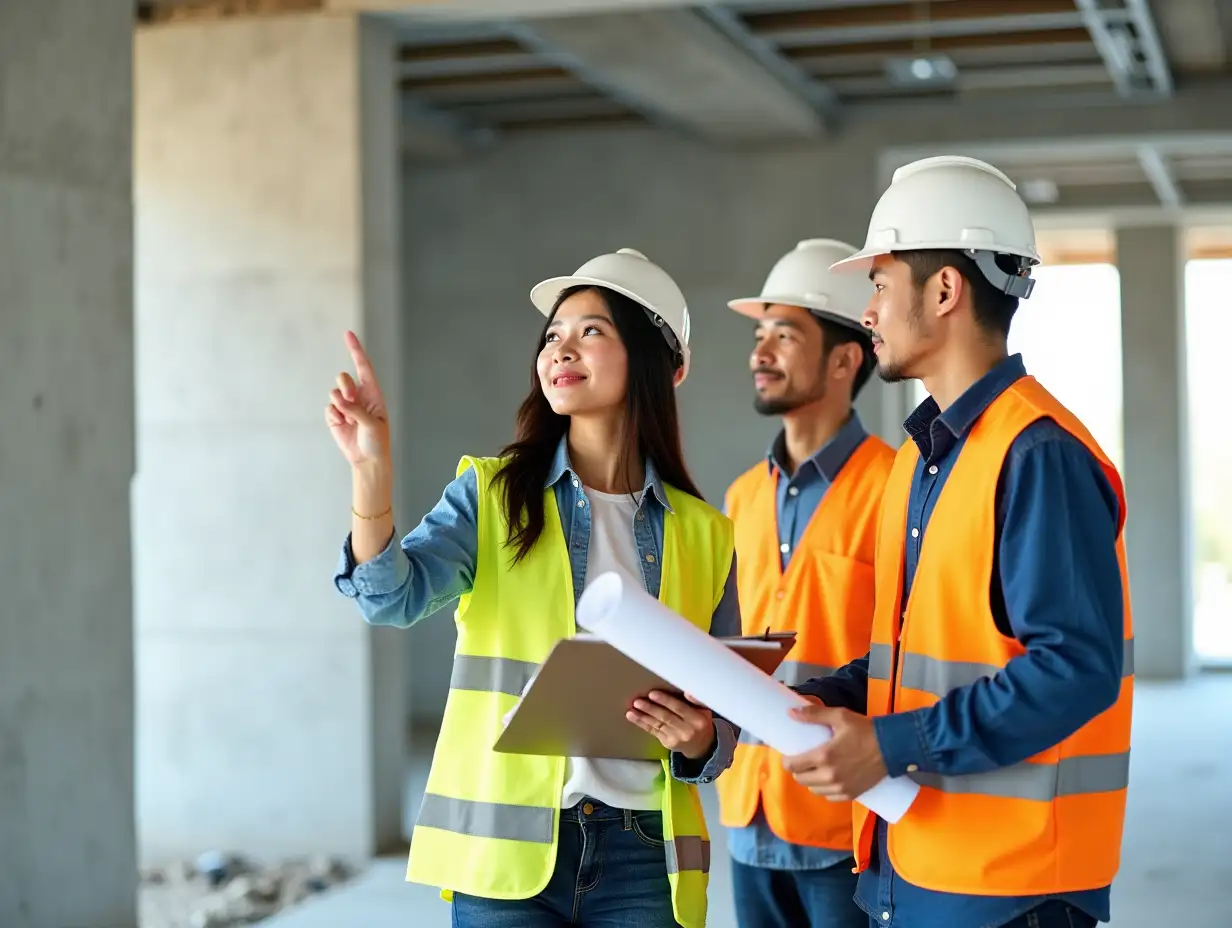 Team-of-Asian-Construction-Workers-Collaborating-at-Building-Site