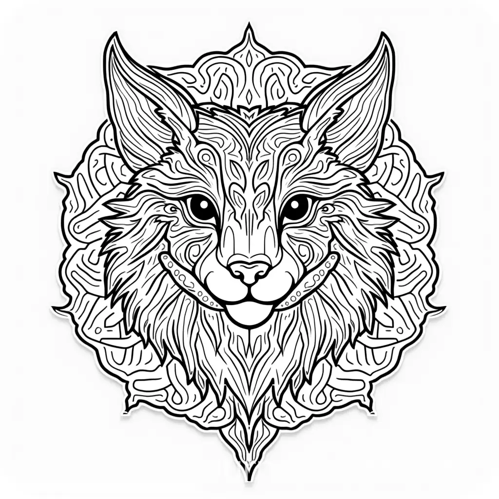 Intricate-Animal-Mandala-Adult-Coloring-Page-for-Relaxation