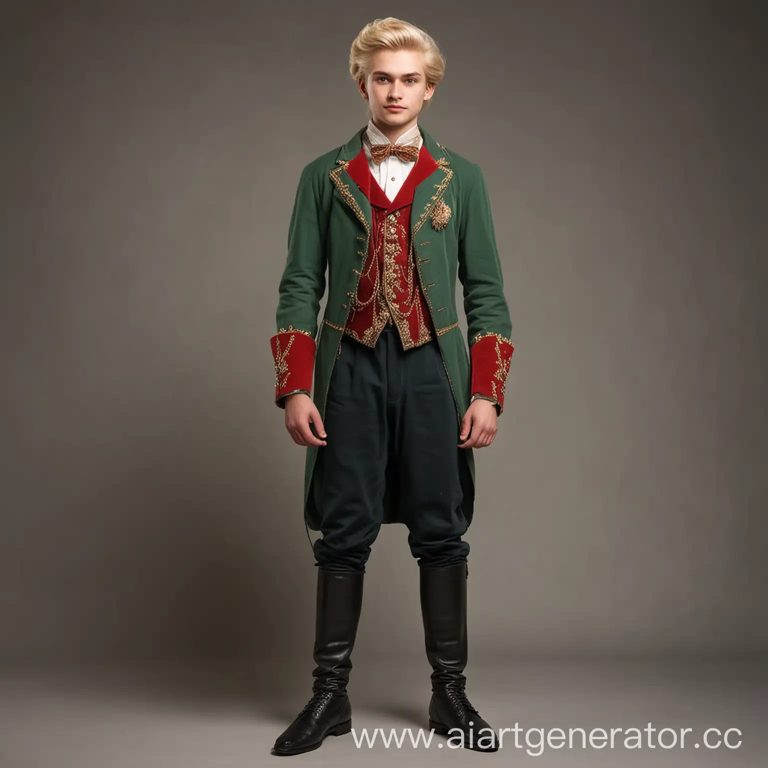 Portrait-of-a-Handsome-Young-Russian-Pan-Gentleman-with-Light-Hair