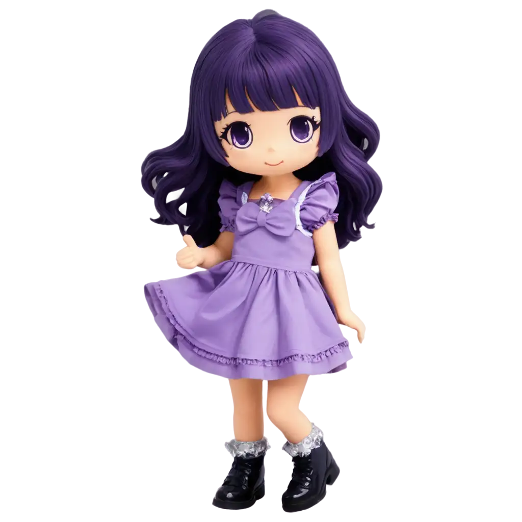 KURUMI-Sanrio-PNG-Image-Captivating-Purplethemed-Art-for-Online-Engagement