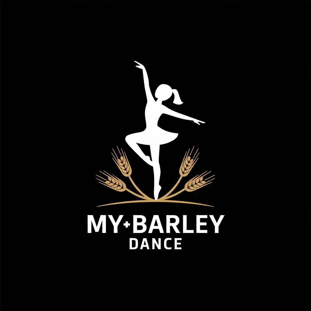 LOGO-Design-for-MYBarley-Dance-Minimalist-Square-Badge-with-Dancing-Silhouette-and-Golden-Wheat-Ears