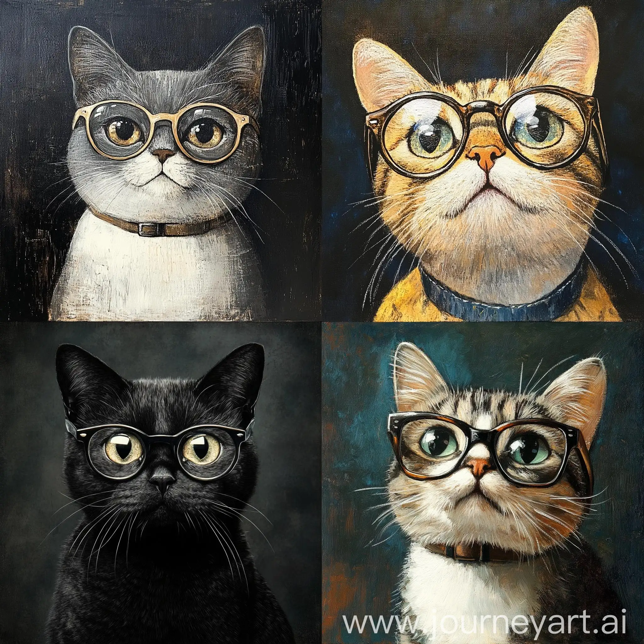 Intelligent-Cat-Wearing-Glasses