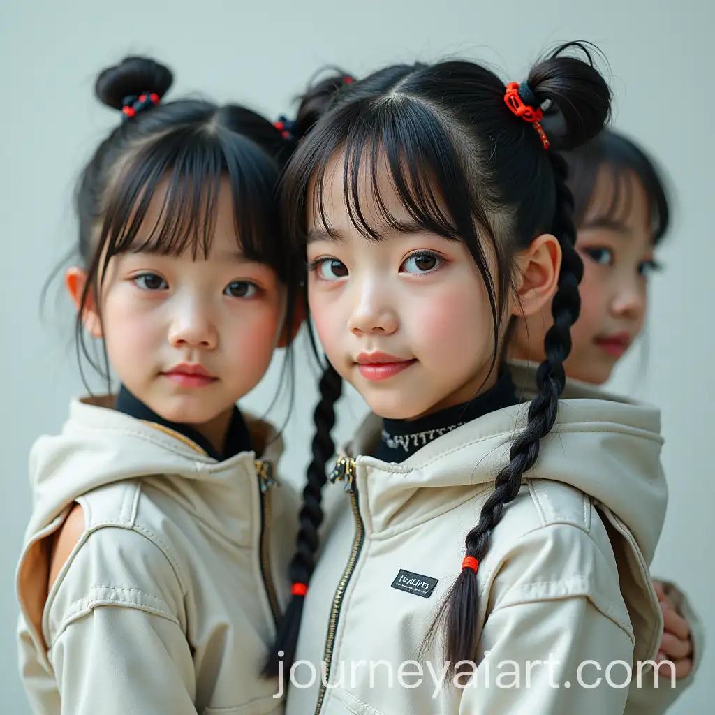 Three-Cute-Asian-Girls-in-Futuristic-Costumes-with-Stylish-Hairstyles