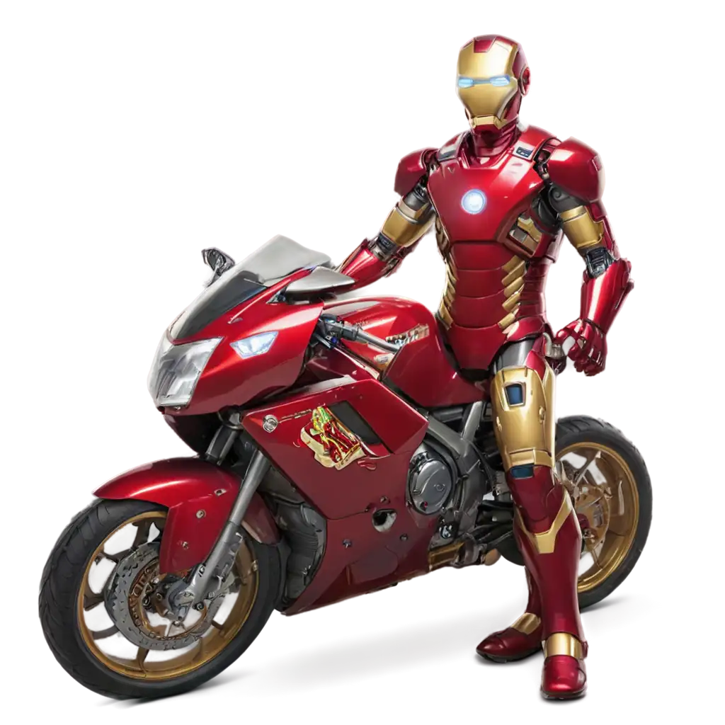 Ironman-on-Splendor-Motorcycle-PNG-Image-HighQuality-Visual-for-Digital-Art-Design