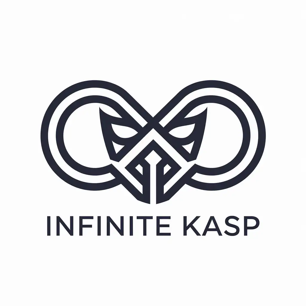 LOGO Design for Infinite Kasp Infinity Symbol with Mask and Complex Elements