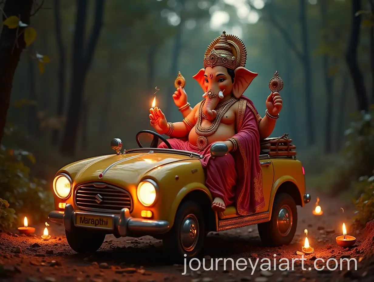Lord-Ganesha-and-Goddess-Lakshmi-Celebrating-Diwali-in-Nature