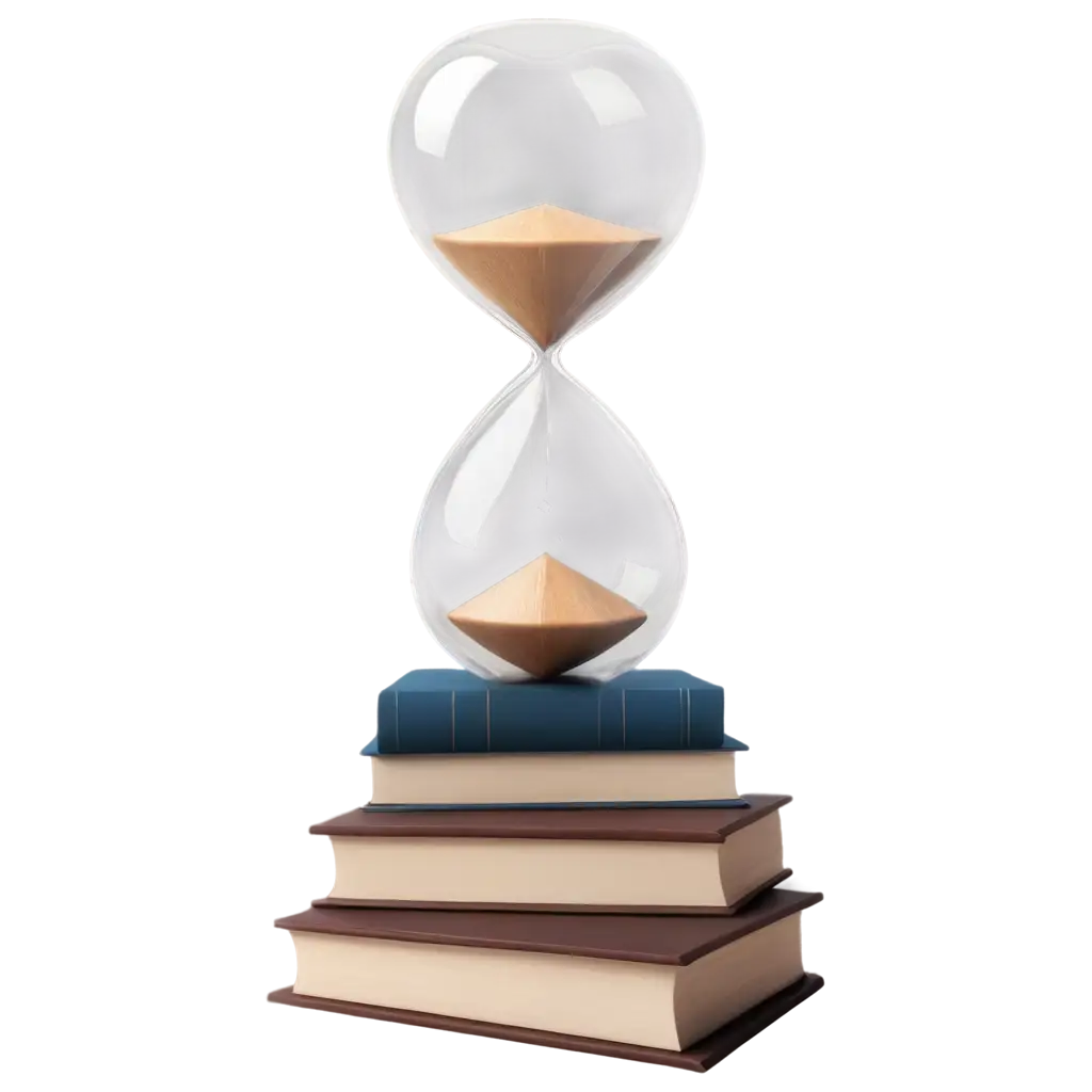 Educational-Book-App-Concept-PNG-Image-Featuring-Diamond-Shape-Hourglass-and-Clock-for-Timeless-Learning-Innovation