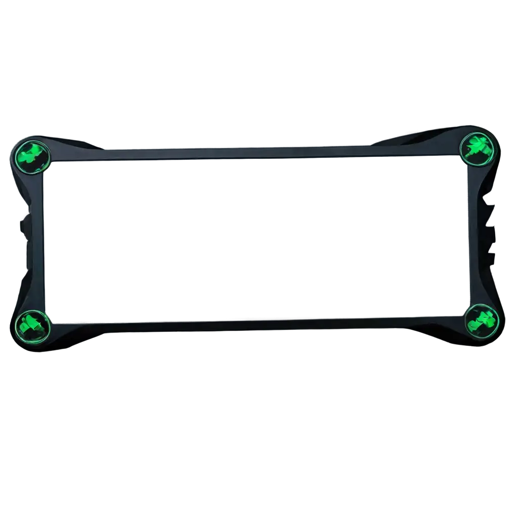 Gamer-Style-Black-Frame-with-Green-PNG-Image-Enhance-Your-Gaming-Setup-with-Style