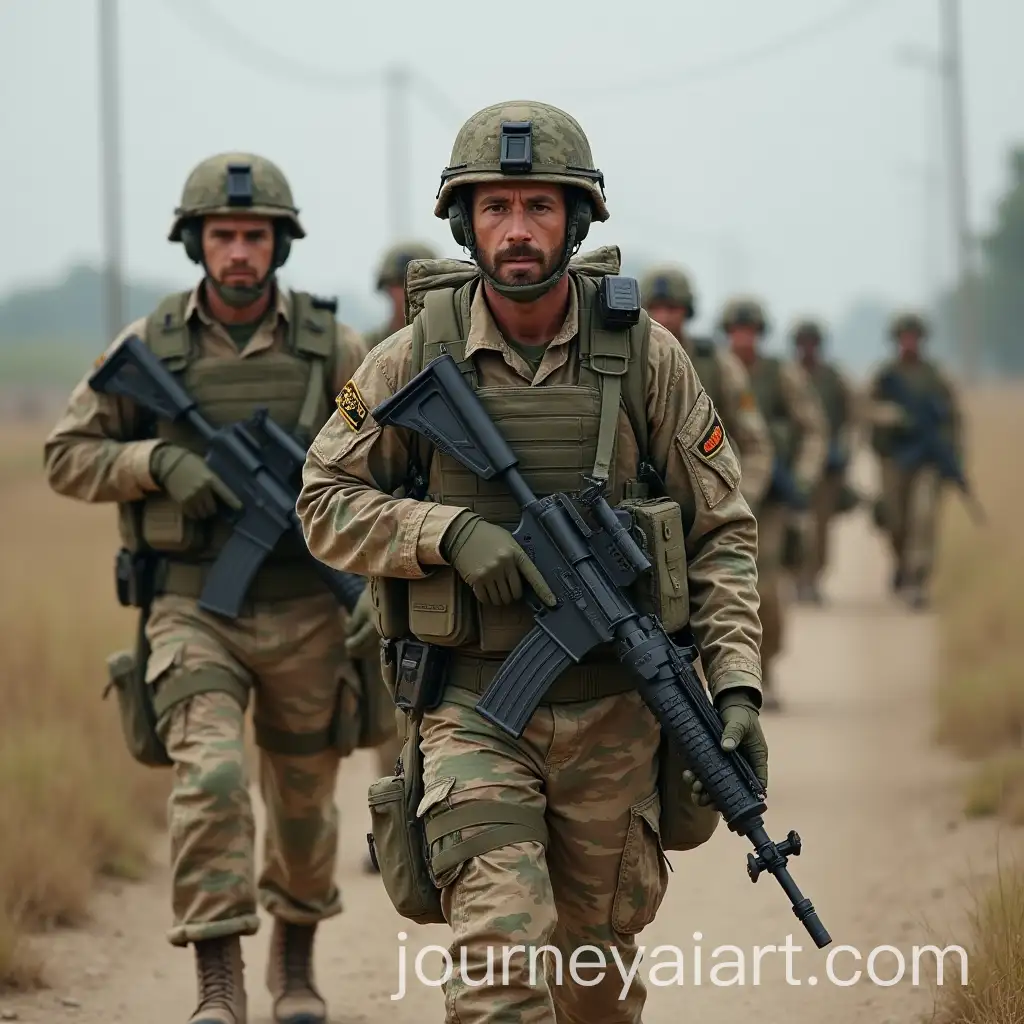 Male-Soldier-Accompanied-by-a-Large-Military-Harimau