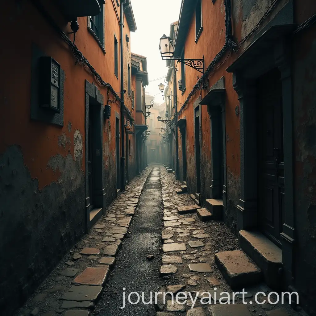 Mysterious-Dirty-Alley-with-Three-Pathways-Forward