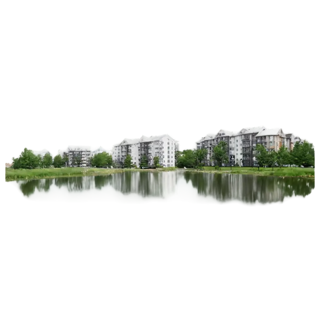 Appartments with pond in the back logo