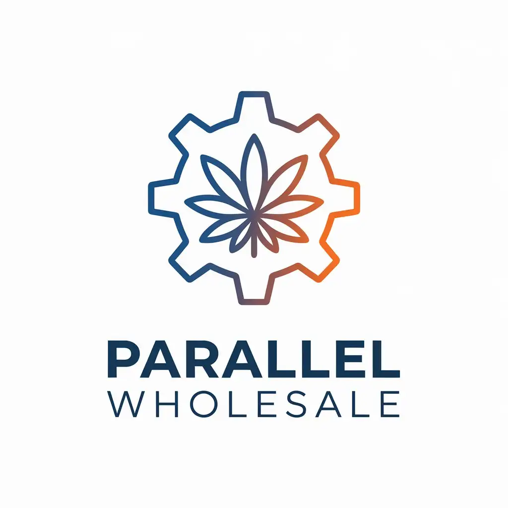 LOGO Design For Parallel Wholesale Modern Blue Orange Vector Logo for Nicotine and Hemp Products