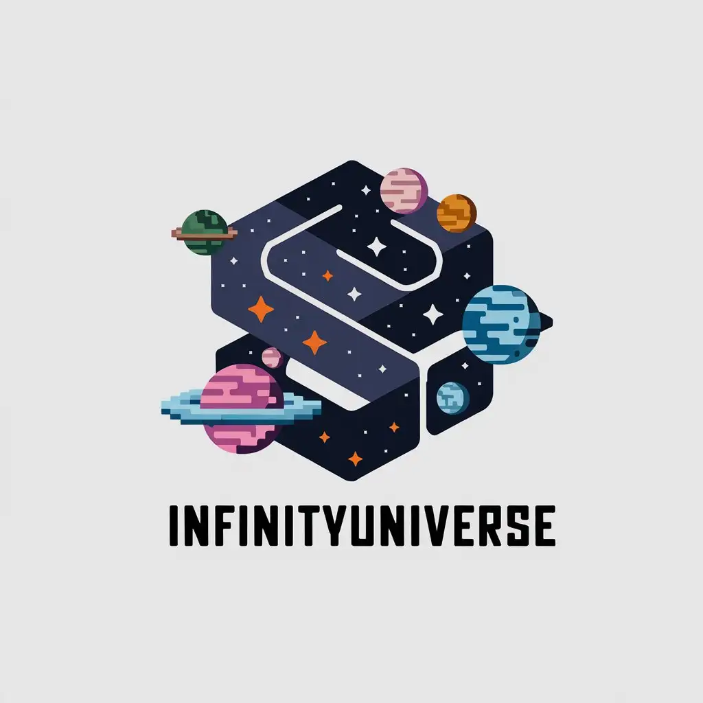 LOGO Design For InfinityUniverse Minecraft Project Cosmic Galactic Theme