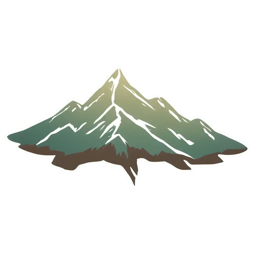 PNG-Mountains-Sticker-with-White-Border-Create-Your-Customizable-Alpine-Decals