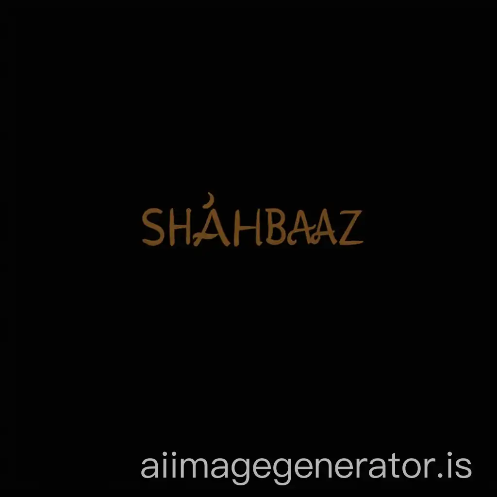 Shahbaaz-Name-in-Golden-Arabic-and-English-Calligraphy-on-Black-Background