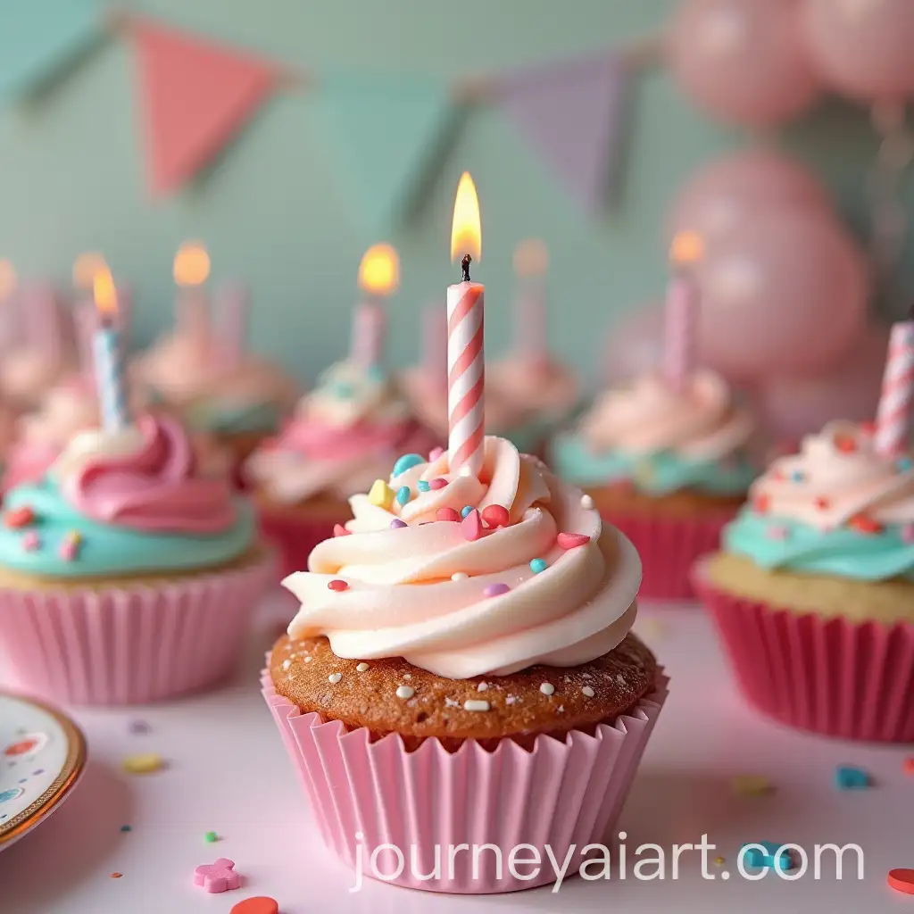 Birthday-Party-with-Cupcakes-and-Decorations