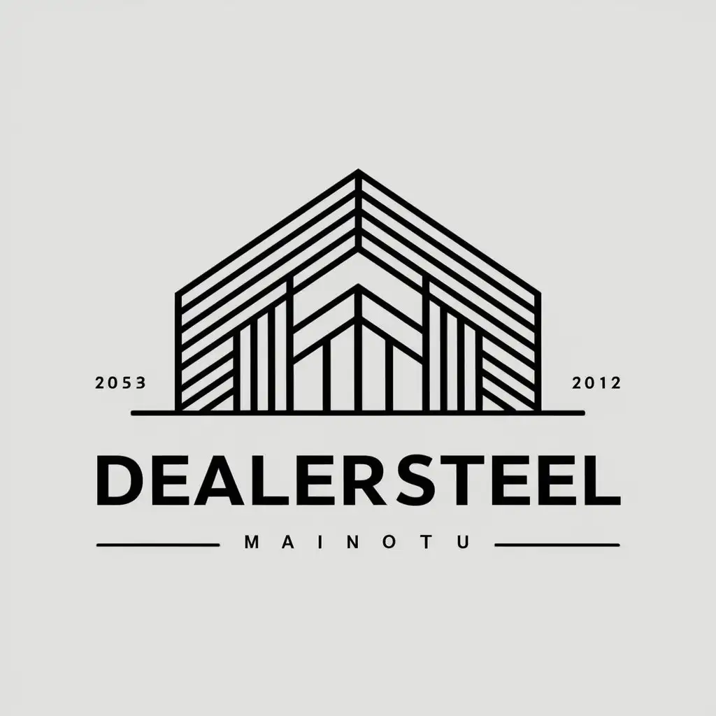 a vector logo design,with the text "Dealersteel.ru", main symbol:steel,Moderate,be used in Construction industry,clear background