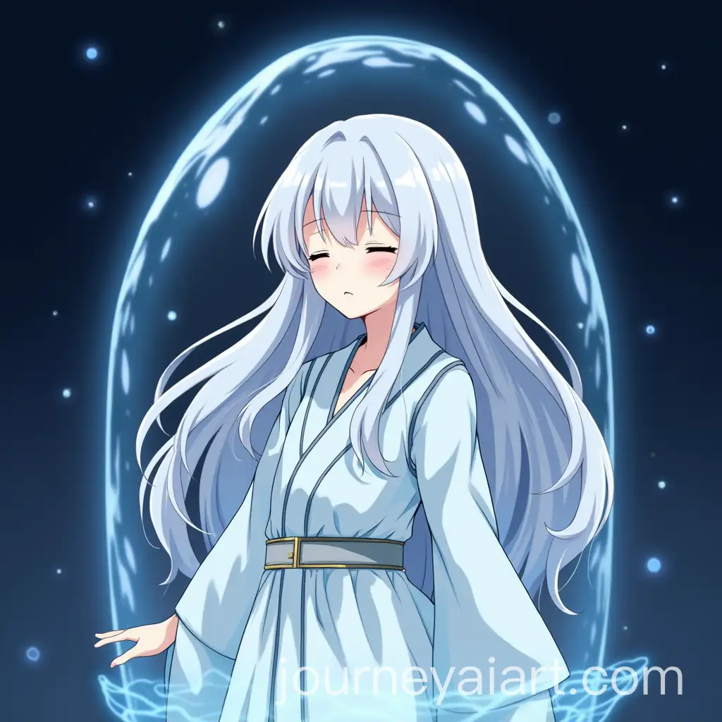 Anime-Style-Enchanted-Girl-in-Crystal-in-Dark-Space