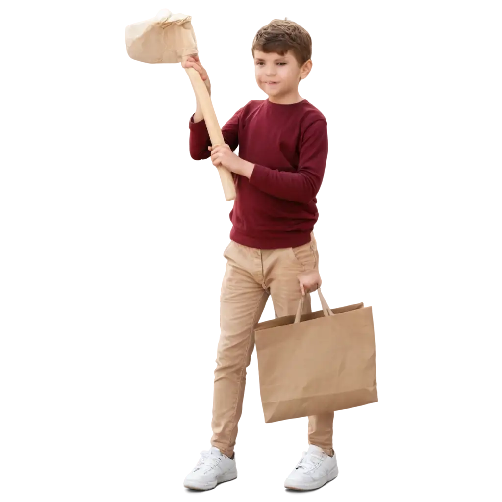 PNG-Image-of-a-Child-Carrying-a-Transitional-Object-Perfect-for-Various-Creative-and-Educational-Uses