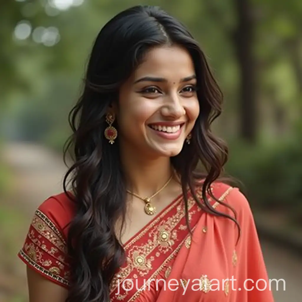 Young-Kolkata-Actress-Mohona-Smiling-and-Teasing-with-Charm-and-Beauty