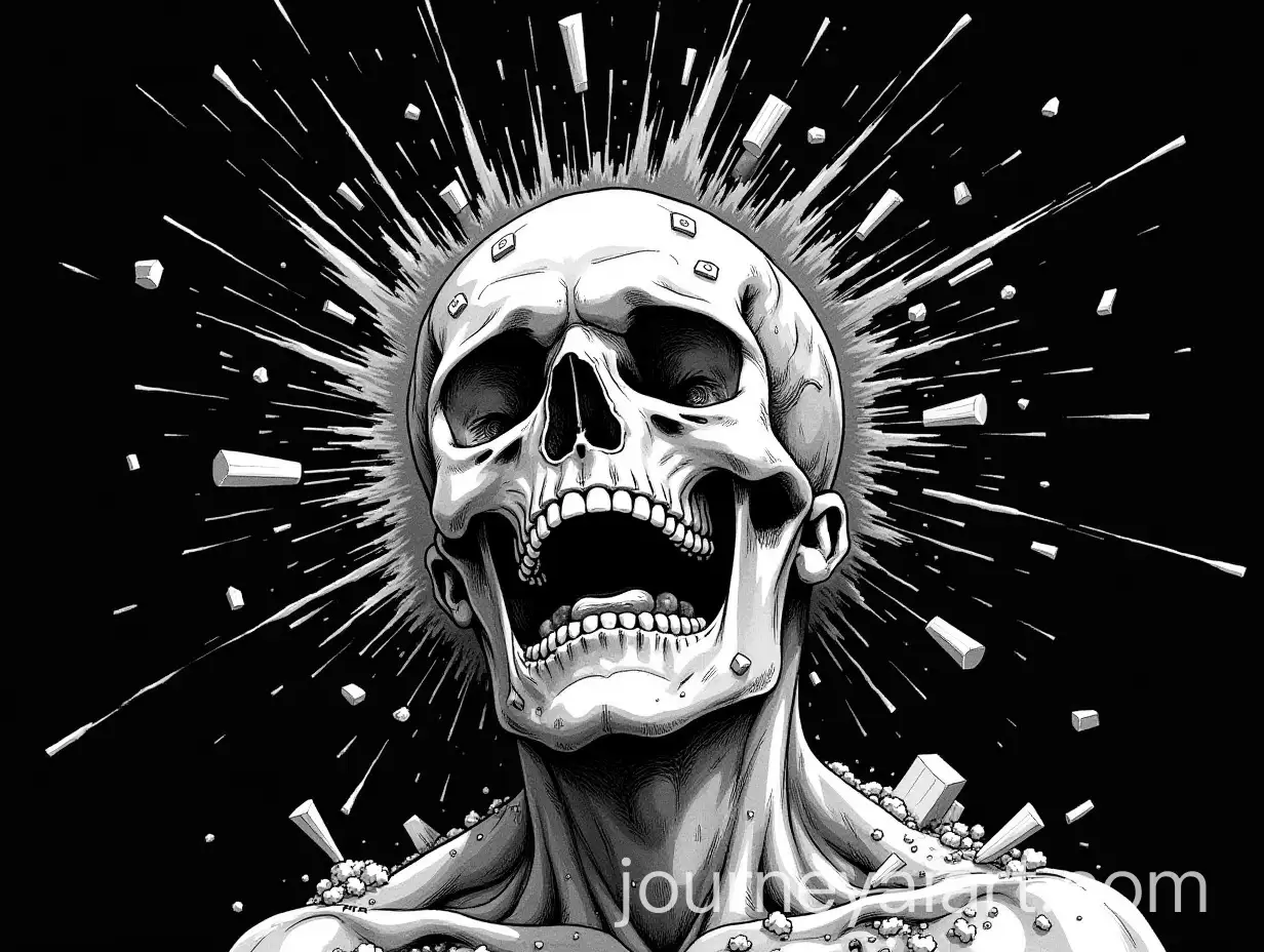 Explosive-Human-Head-with-Debris-in-Dramatic-Manga-Style