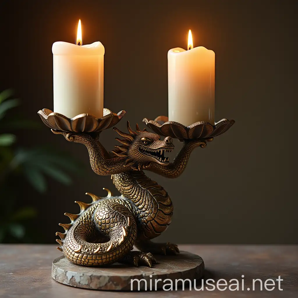 DragonShaped Dual Candleholder