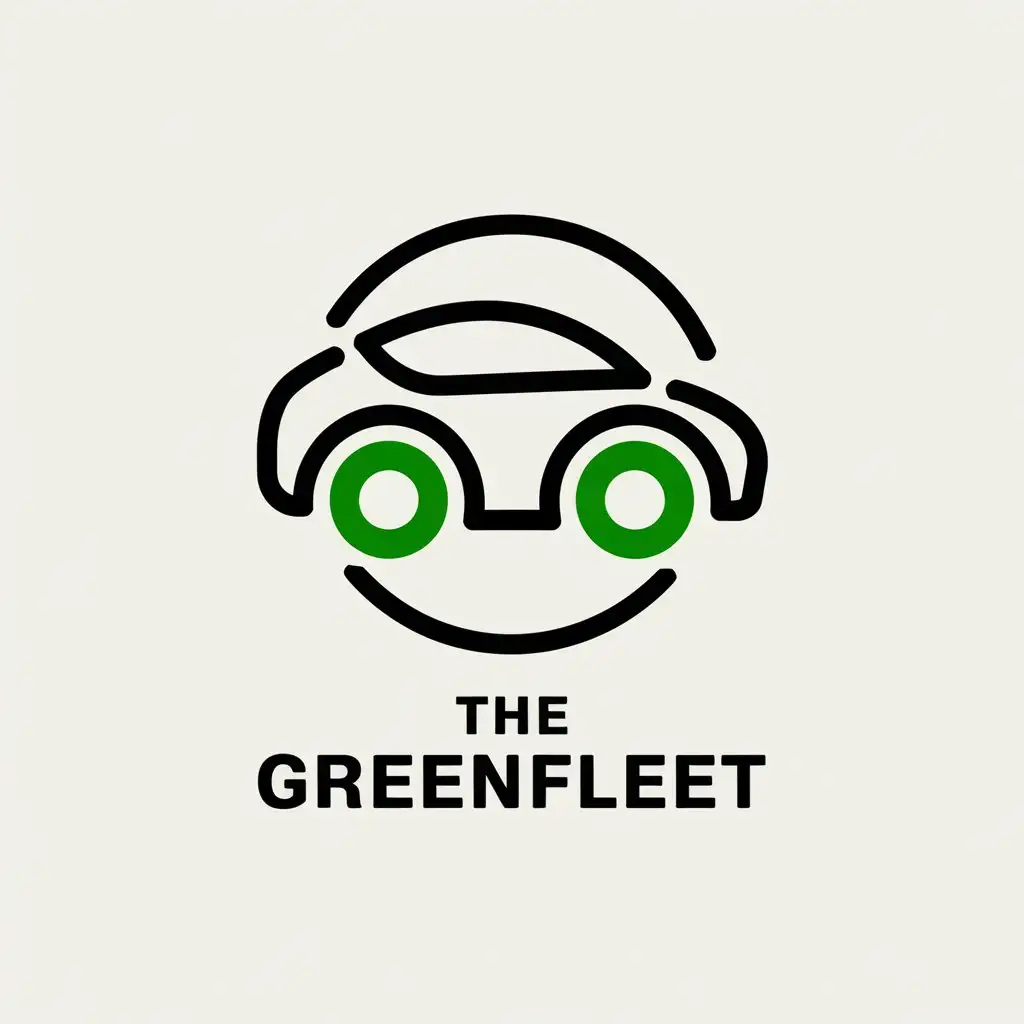 LOGO Design for The Greenfleet Circular Car Symbol with Green and Neutral Tones for Automotive Industry