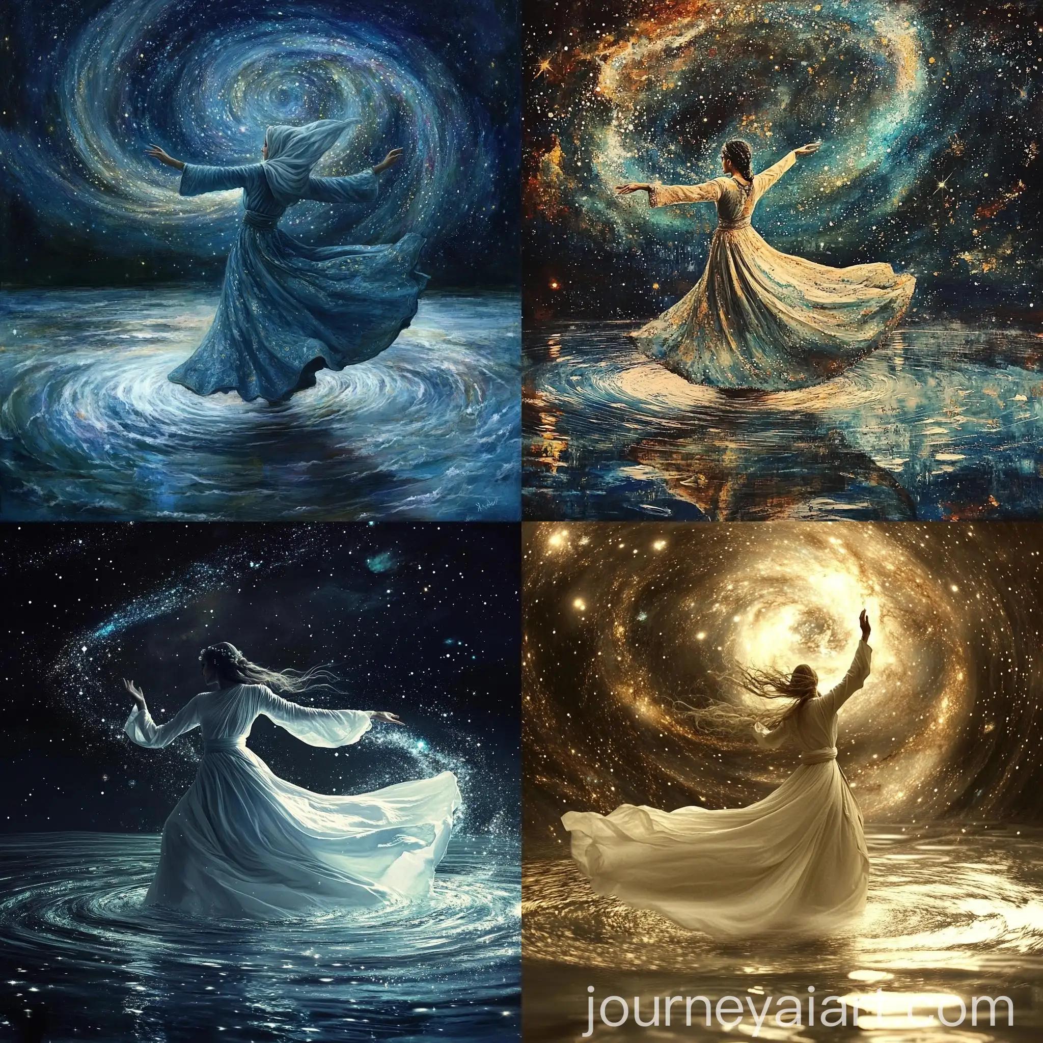 Sufi-Female-Dervish-Saint-Dancing-with-Galaxy-Reflection-on-Water