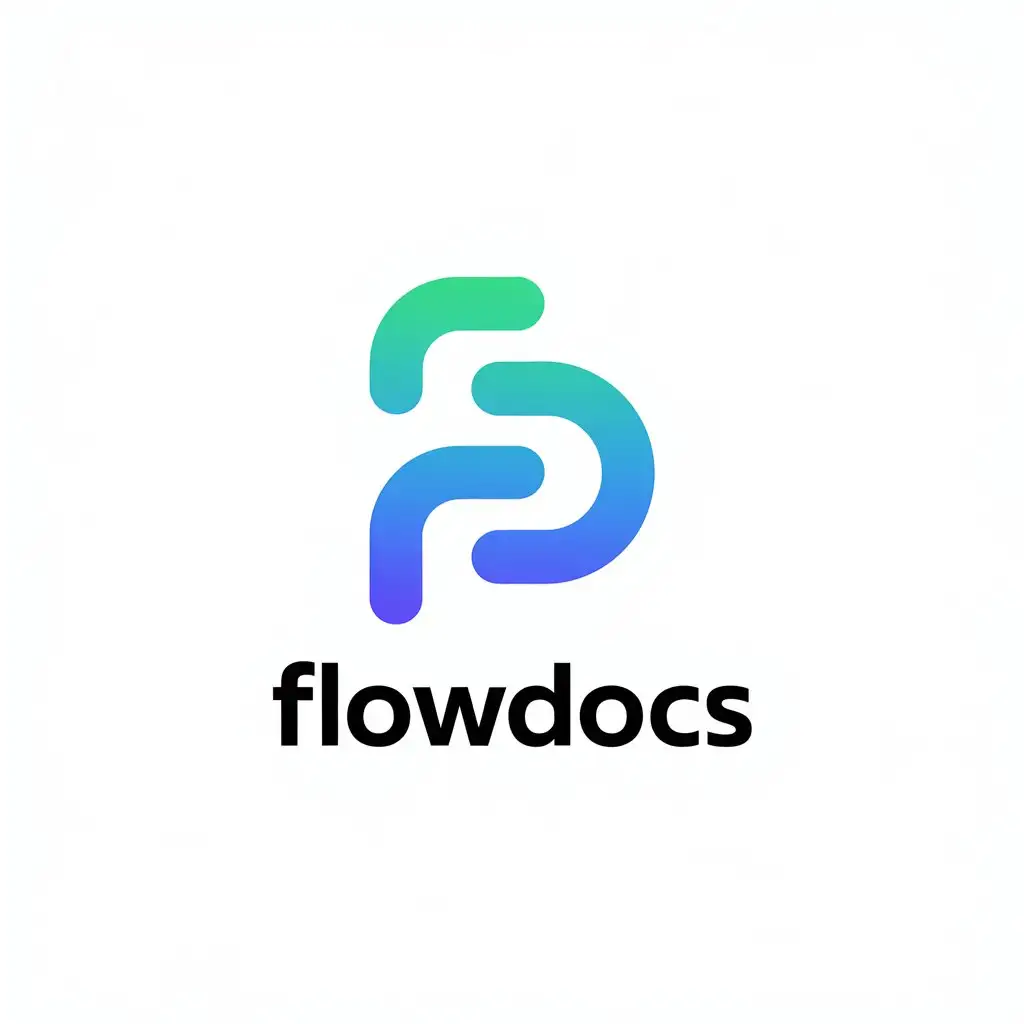 LOGO Design For FlowDocs Modern Vector Logo with Letter F and D