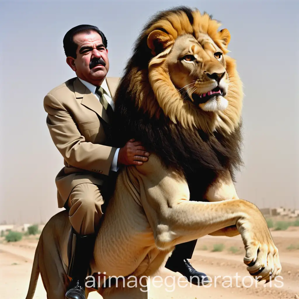 Lion-Riding-on-Saddam-Husseins-Back