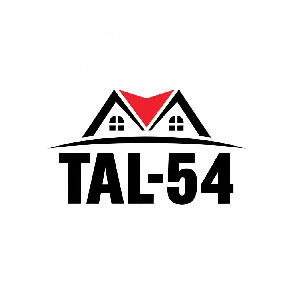 LOGO Design for Tal54 Modern House Symbol for Real Estate Industry with Clear Background