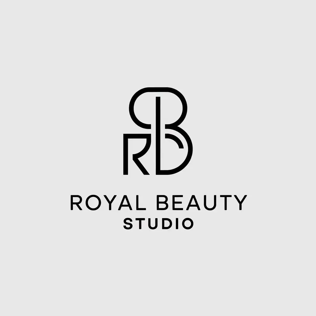 LOGO-Design-for-Royal-Beauty-Studio-Minimalistic-Lettering-with-Elegant-Aesthetics