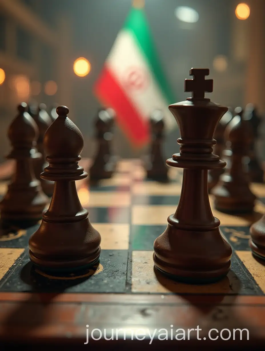 Iran-and-Iraq-Competing-in-a-Chess-Match