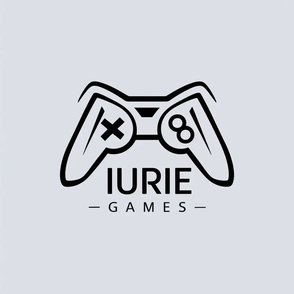 LOGO Design for Iurie Games GameDev Studio with Modern Vector Style and Clear Background