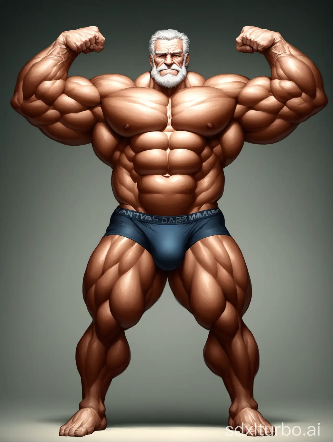 Huge-Old-Man-Flexing-Massive-Biceps-in-Underwear