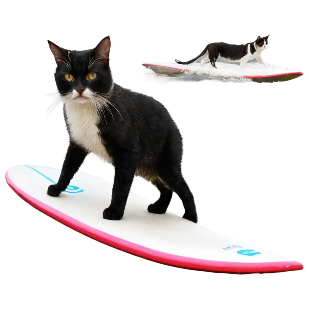 CATS-SURFING-PNG-HighQuality-Image-for-Fun-and-Dynamic-Designs