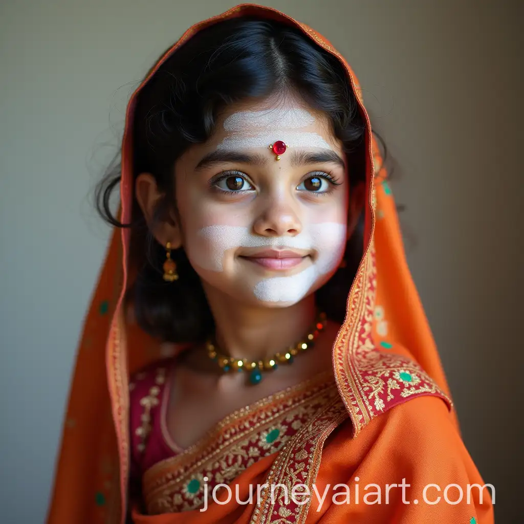 Indian-Girl-in-Traditional-Saree-with-White-Skin-Tone