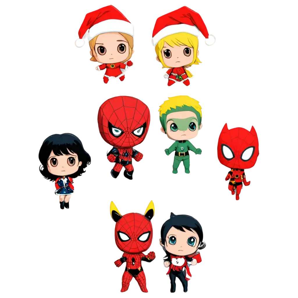 Chibi-Marvel-Friends-Christmas-PNG-A-Festive-and-Fun-Artwork-for-Every-Occasion