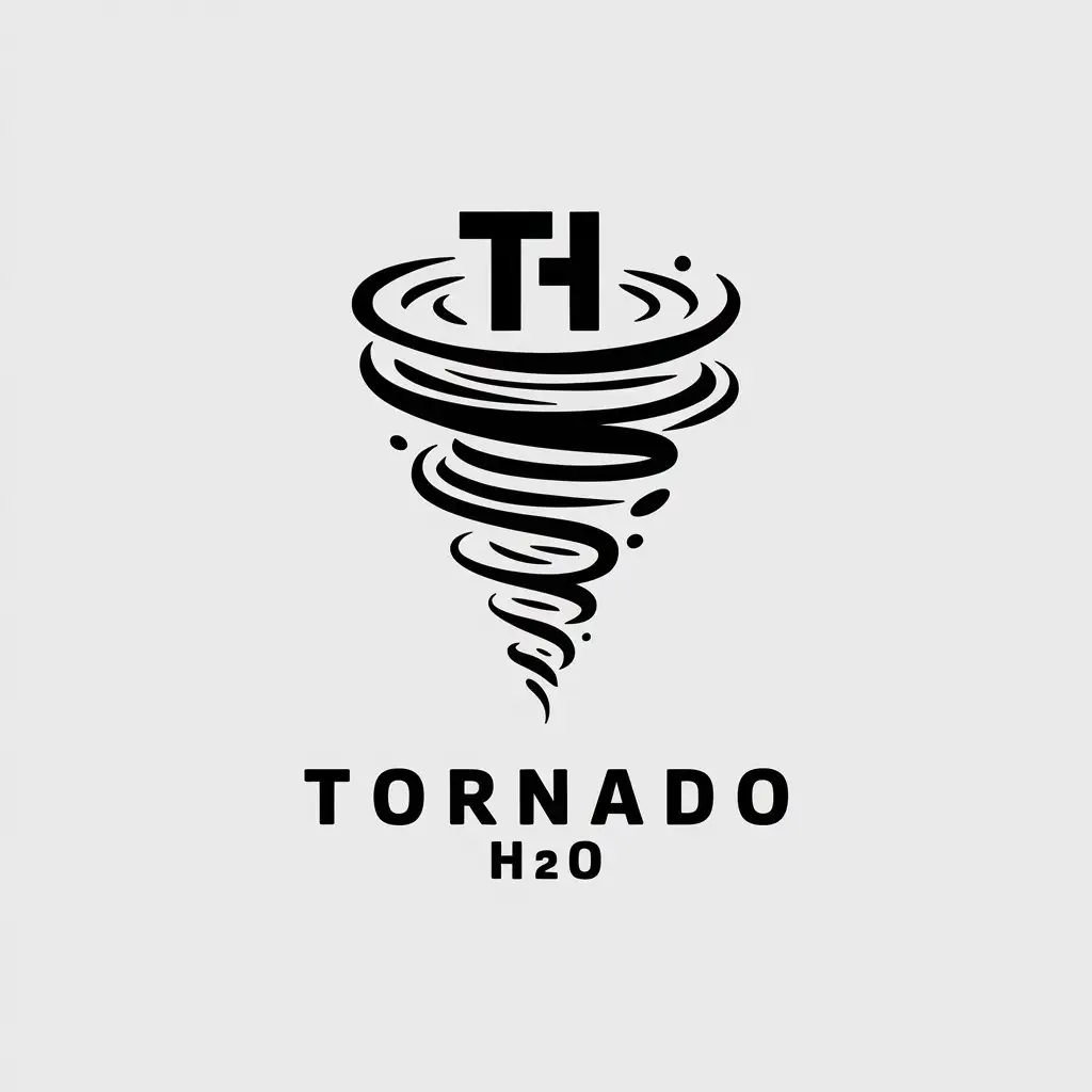 LOGO Design for Tornado H2O Minimalistic Vector Logo with Clear Background for Restaurant Industry