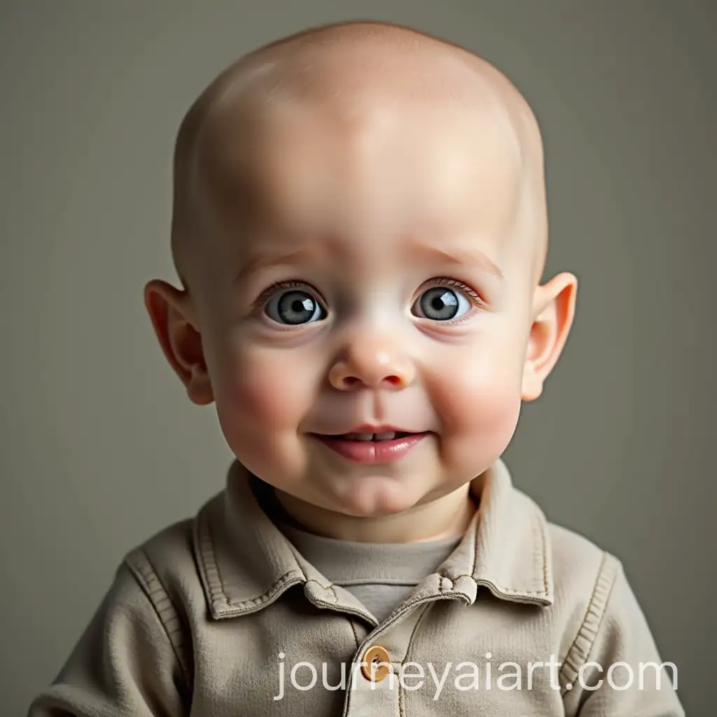 Portrait-of-a-Bald-Child-in-a-Natural-Setting