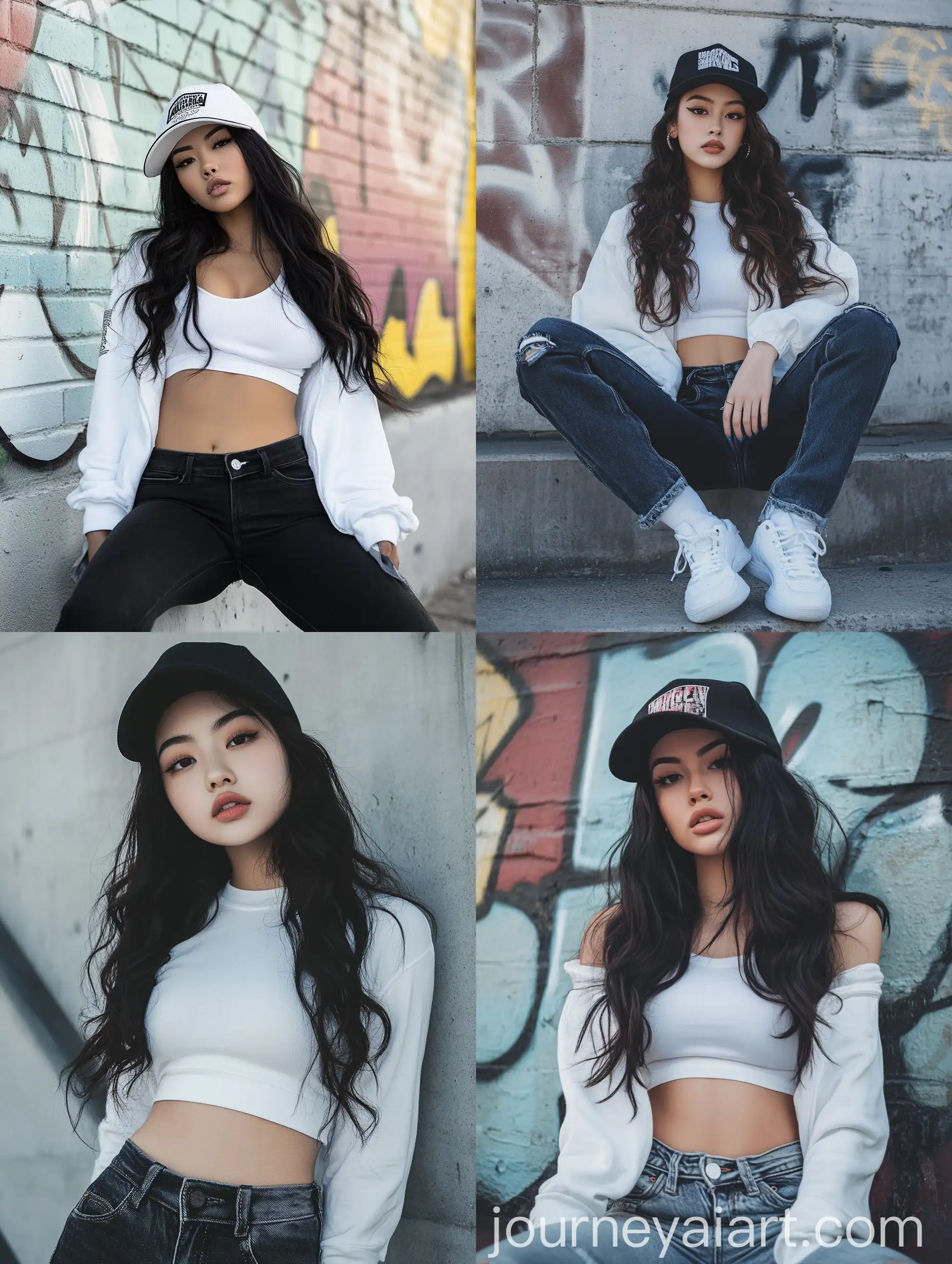 Young-Woman-in-Urban-Street-Style-with-Basketball-and-Skateboard