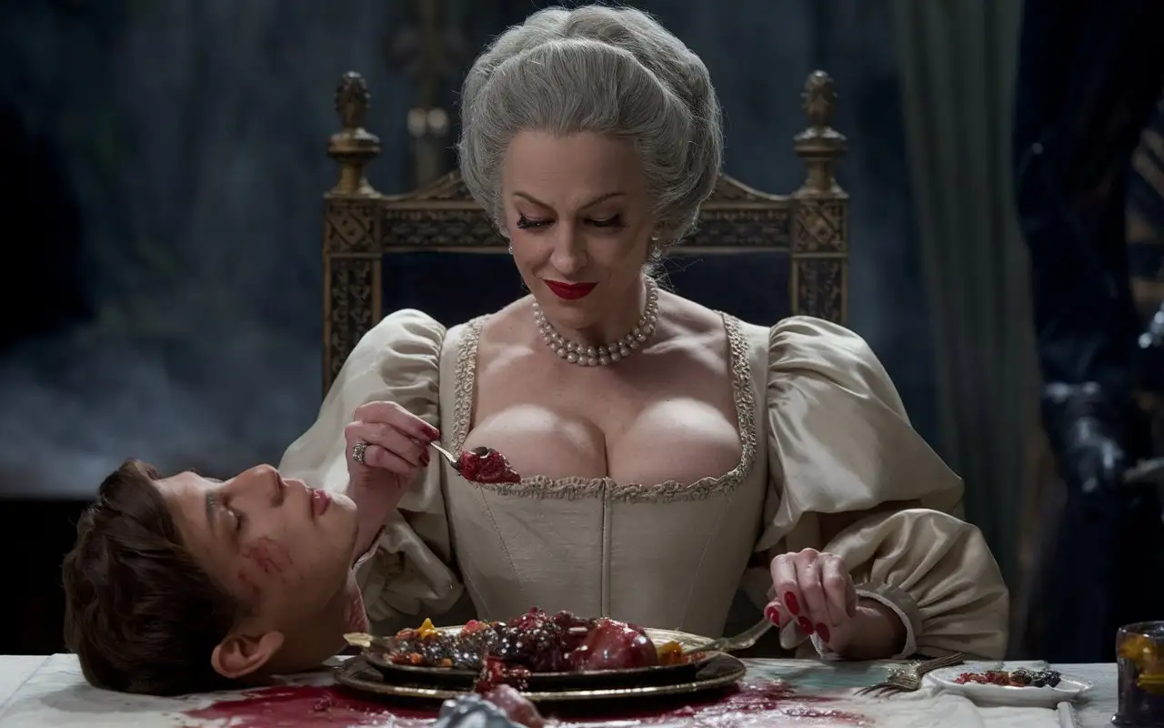 Mature-Aristocrat-Enjoying-a-Sinister-Feast