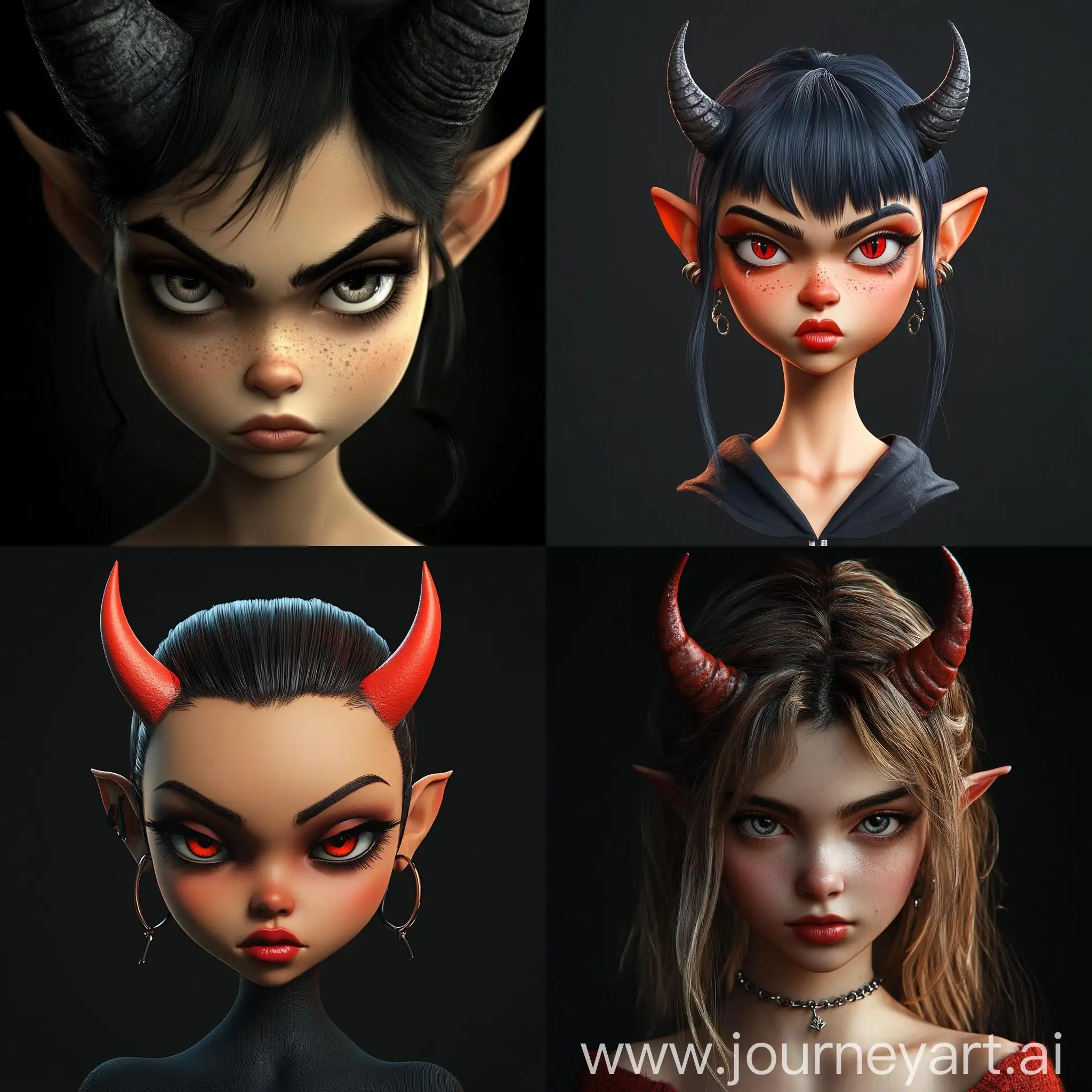 Teenage-Demon-Makeup-Artistry-in-3D-Cartoon-Style