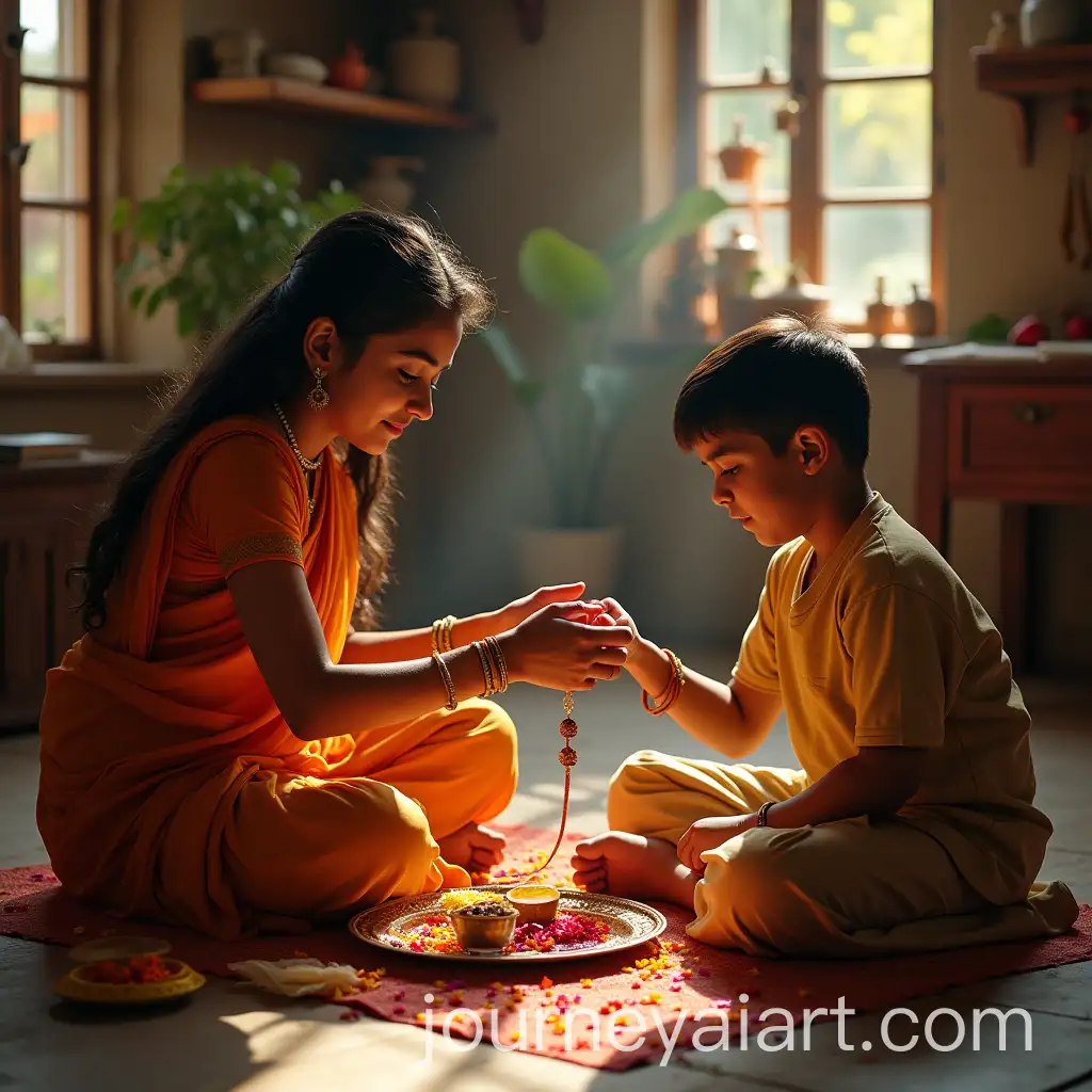 Siblings-Celebrating-Bhai-Duj-in-a-Traditional-Indian-Home
